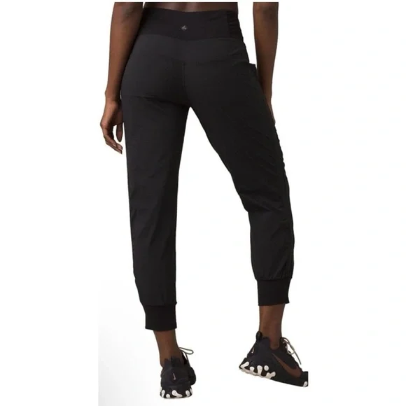 prAna Summit Joggers Black Size Medium Women’s Active Hiking Pants Athleisure - Picture 2 of 12